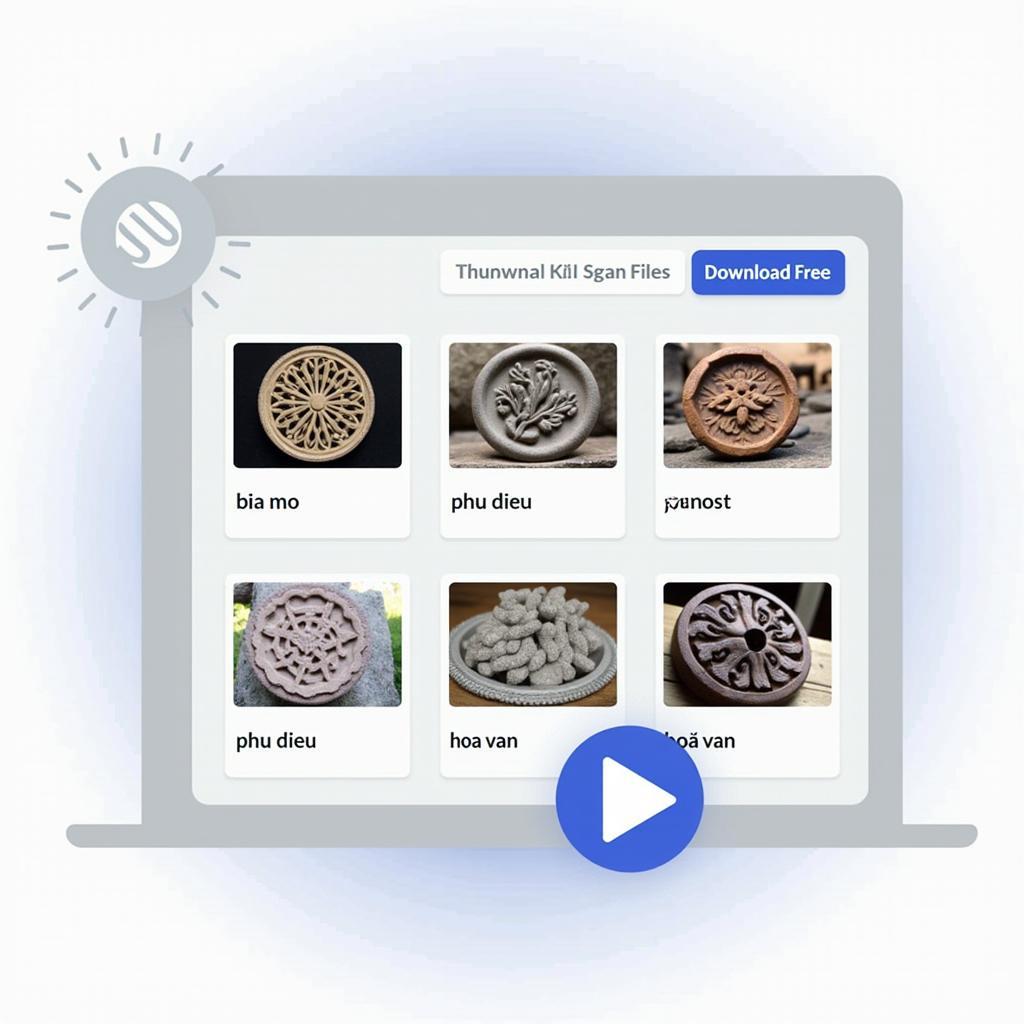 Giao diện website chứa kho mẫu file CNC khắc đá granite miễn phí để tải về