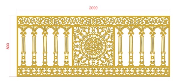 Tải file mẫu CNC Hàng rào nhôm đúc