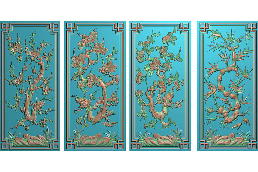 Tải file mẫu CNC Tứ quý