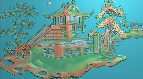 Tải file mẫu CNC Chùa một cột