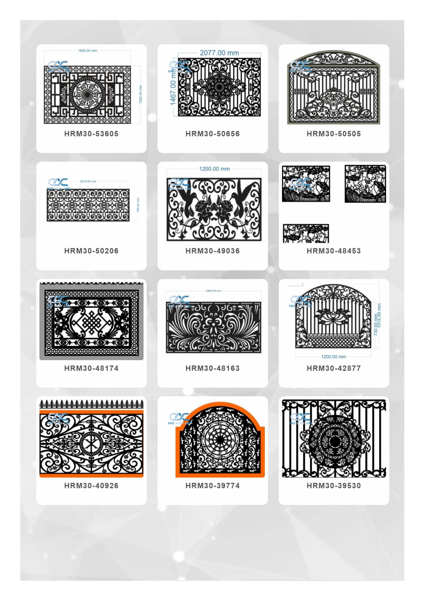 Tải file mẫu CNC cổng và hàng rào